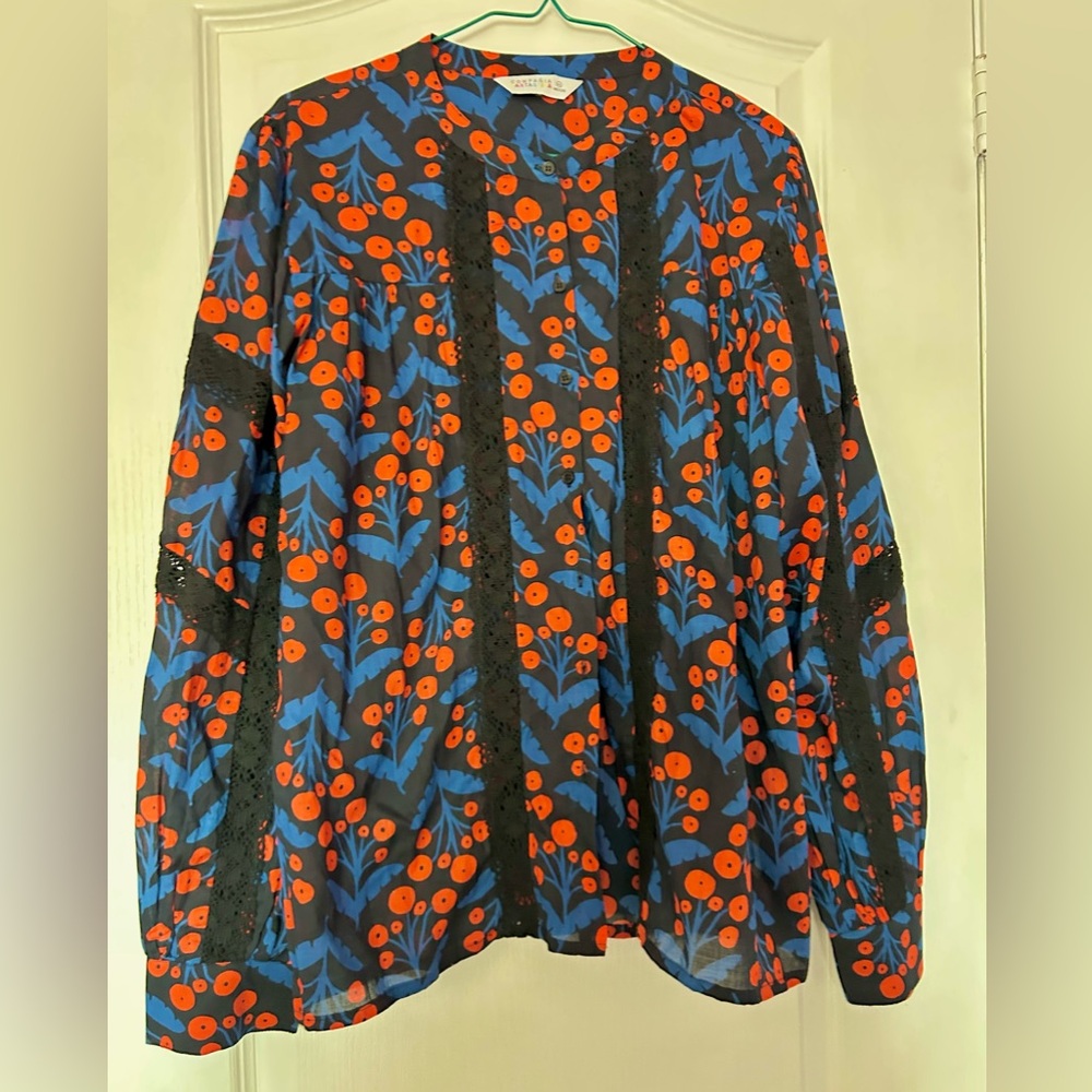 Compañía Fantàstica Floral Long Sleeve Blouse Sz. XL
